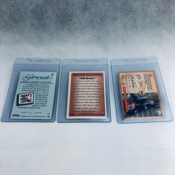 Basketball Cards Hakeem Olajuwon 3 Card Lot - Basketball Hall of Famer - Picture 3 of 9